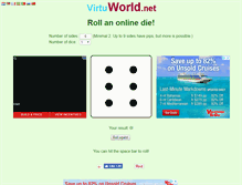 Tablet Screenshot of dice.virtuworld.net